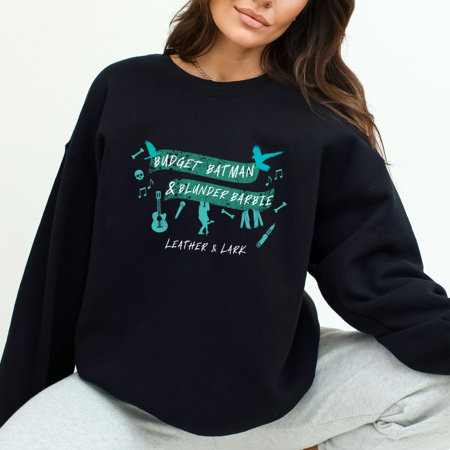 Officially Licensed Brynne Weaver Trigger Warning Leather and Lark Sweatshirt