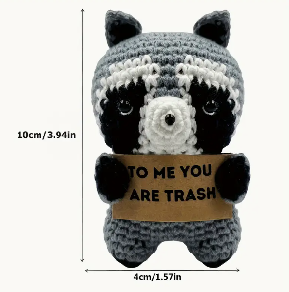 Trash Raccoon Bookshelf Decor