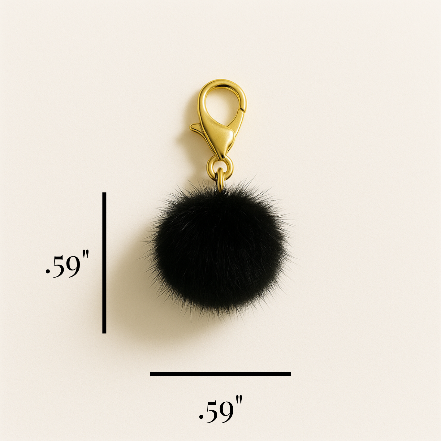 Black Pom Pom Kindle Charm