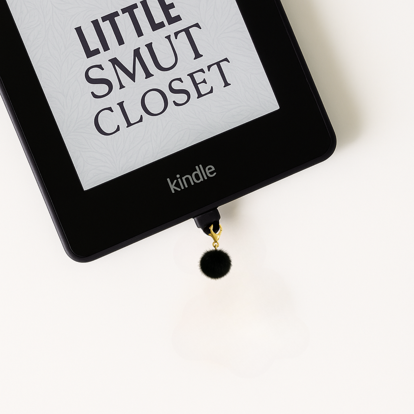 Black Pom Pom Kindle Charm