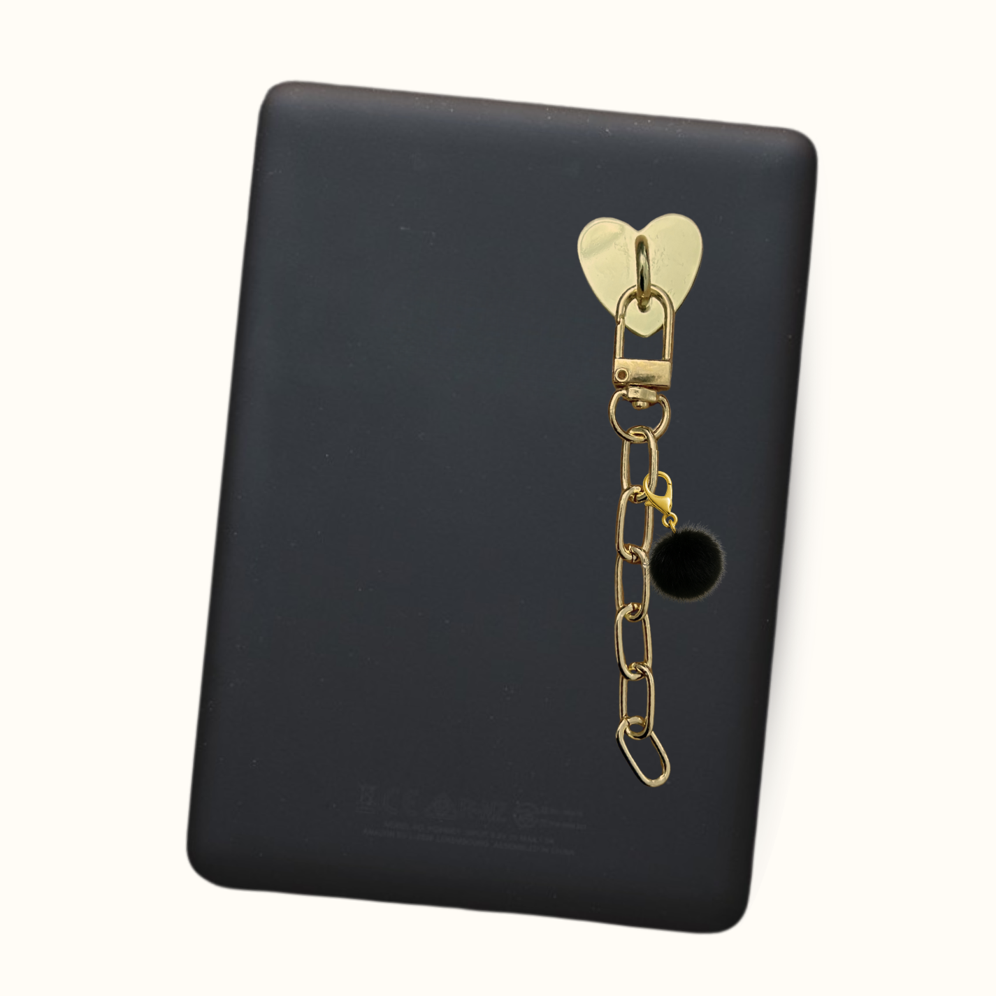 Black Pom Pom Kindle Charm