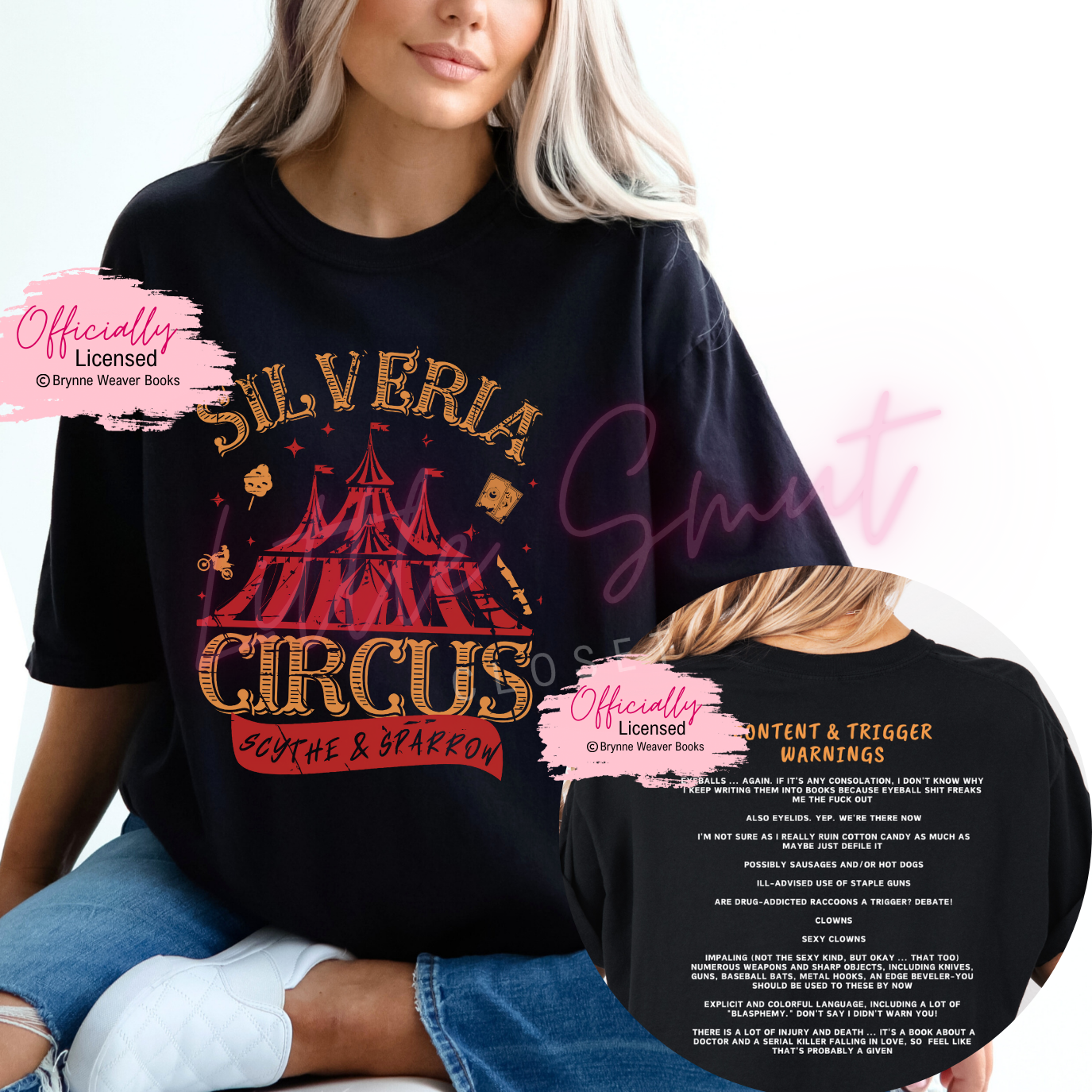 Officially Licensed Brynne Weaver Trigger Warnings Scythe & Sparrow Shirt