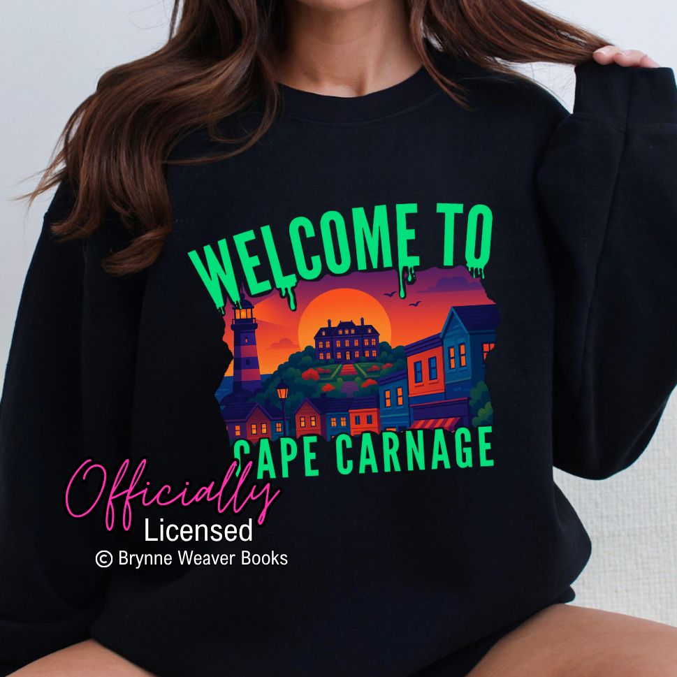 Officially Licensed Brynne Weaver Cape Carnage Trigger Warning Sweatshirt