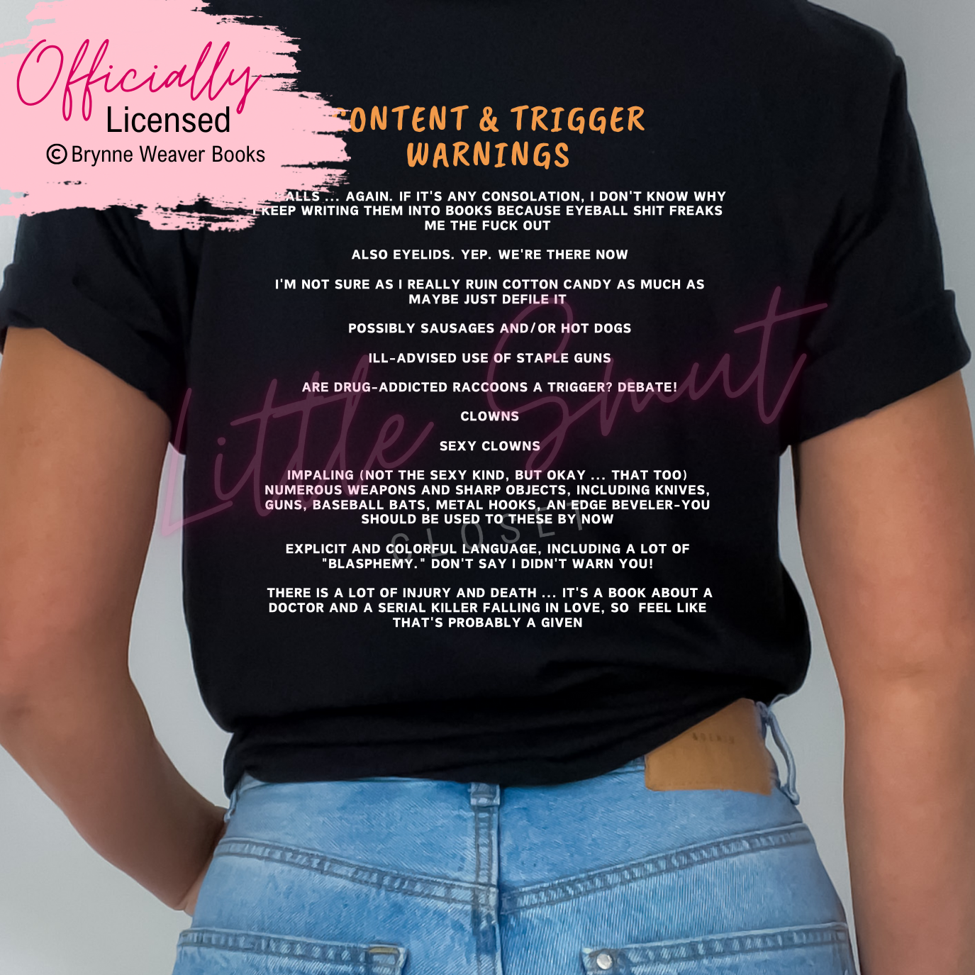 Officially Licensed Brynne Weaver Trigger Warnings Scythe & Sparrow Shirt