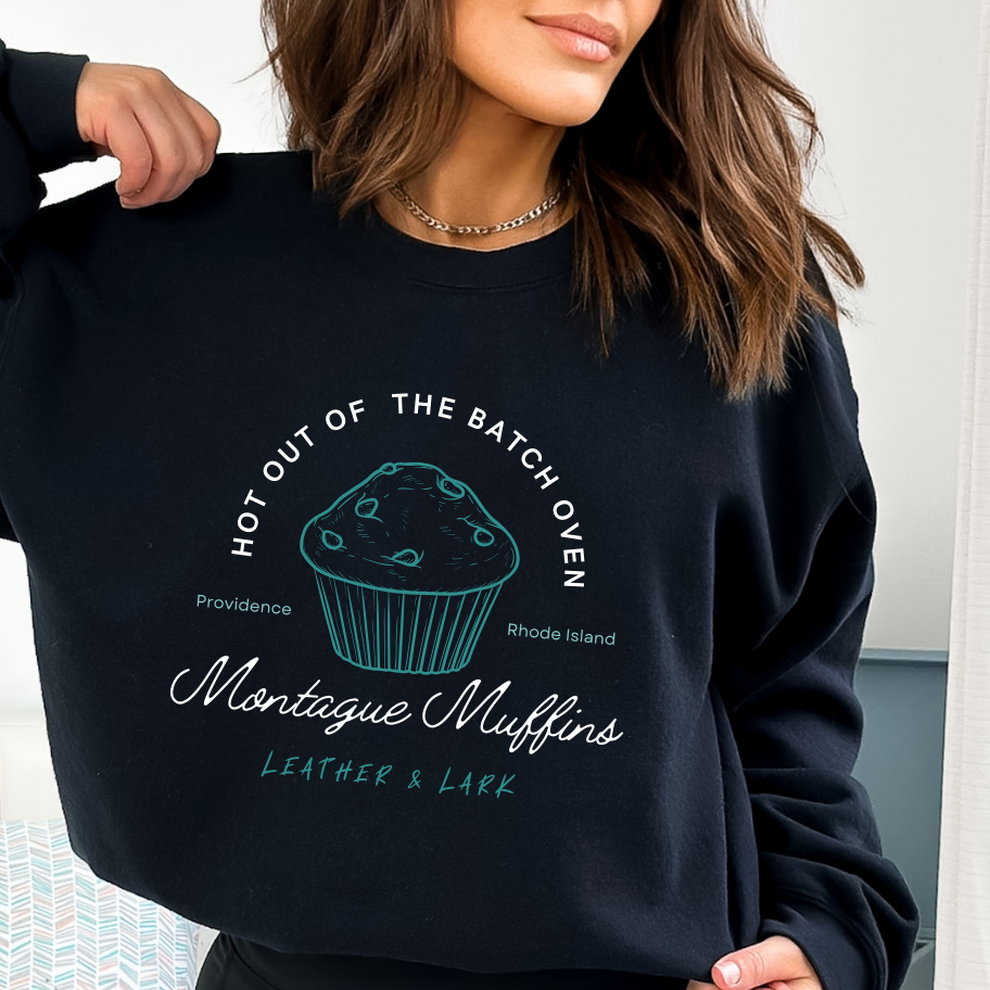 Officially Licensed Brynne Weaver Leather and Lark Montague Muffins Sweatshirt