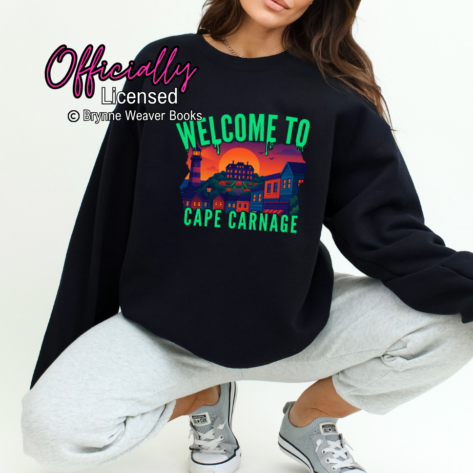 Officially Licensed Brynne Weaver Cape Carnage Trigger Warning Sweatshirt