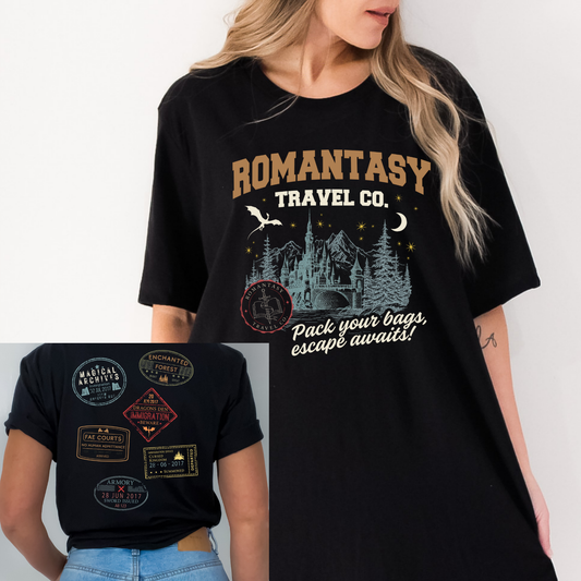 Romantasy Travel Co. Front & Back Shirt