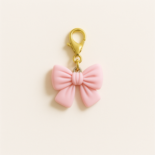Big Pink Bow Kindle Charm