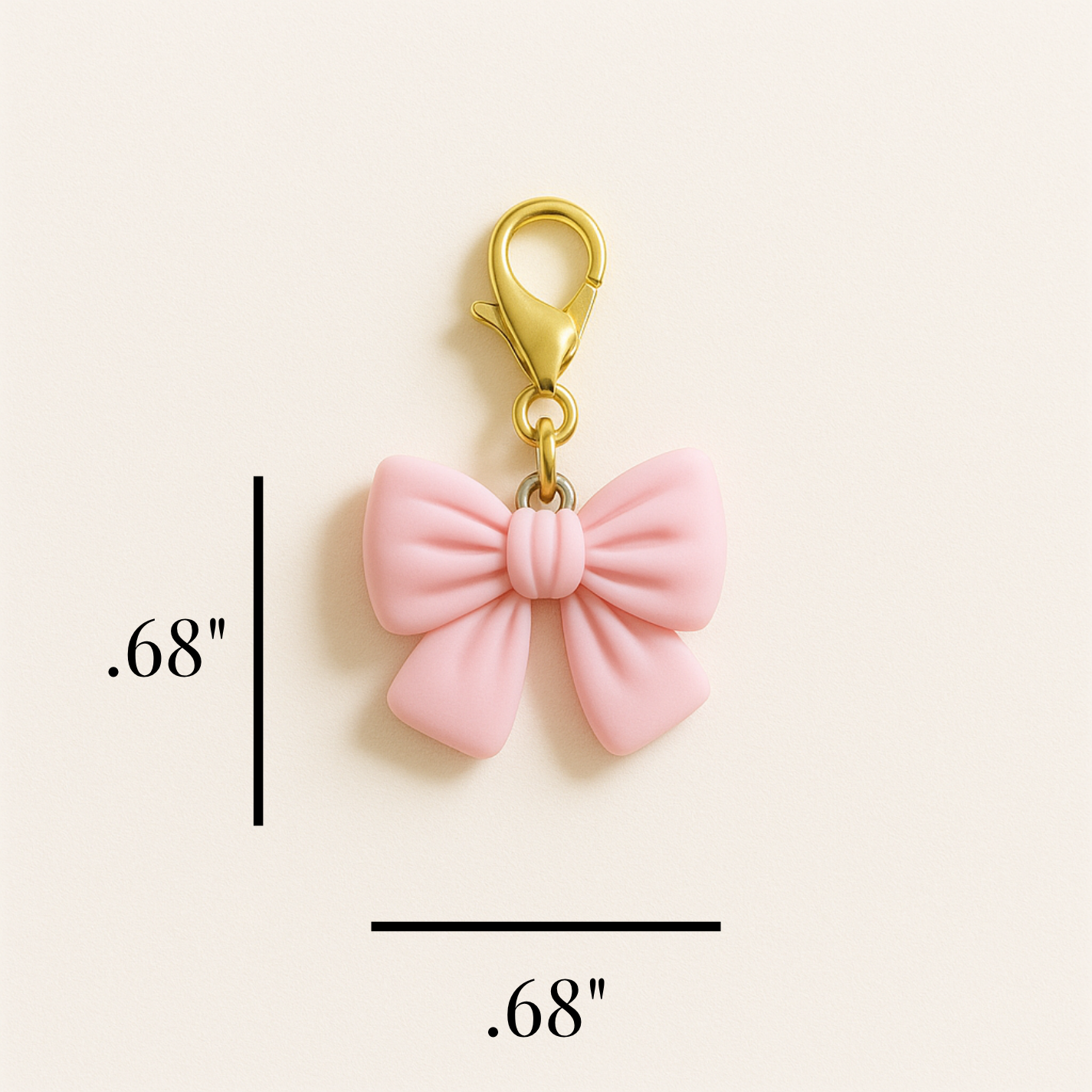 Big Pink Bow Kindle Charm