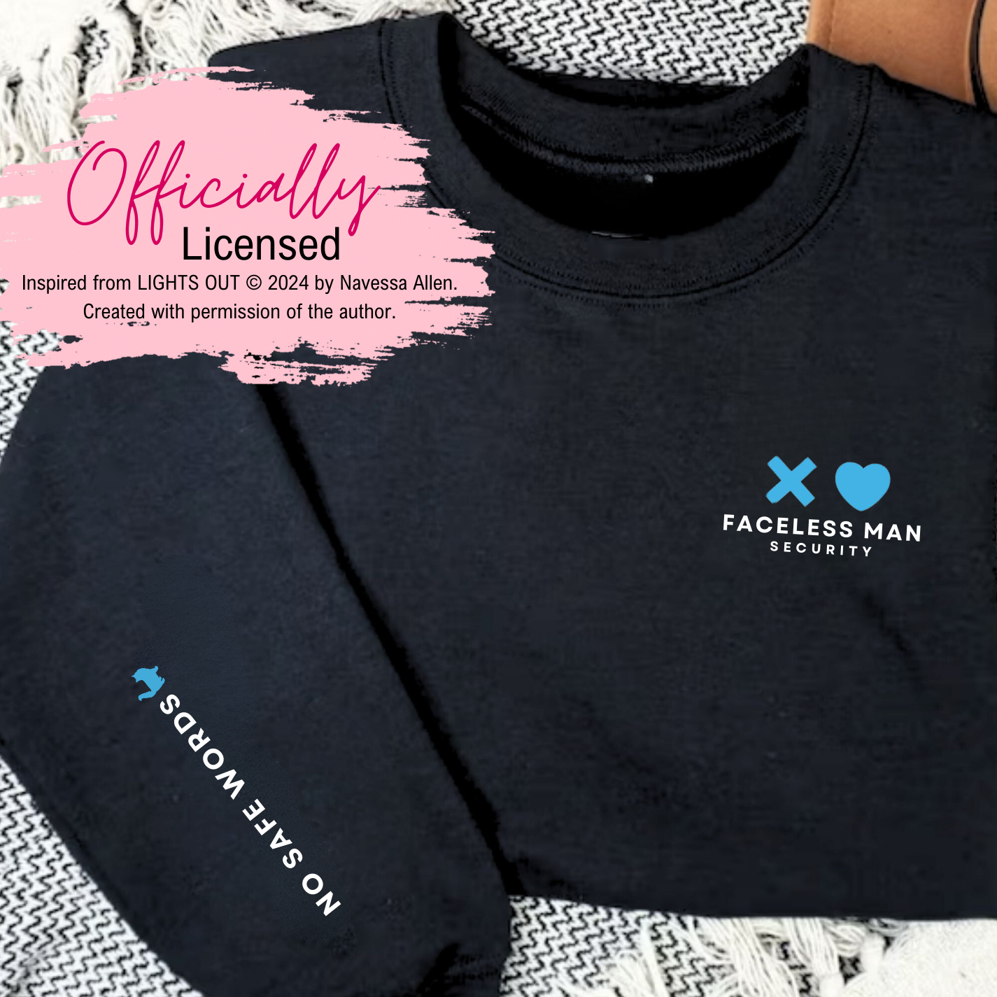 Officially Licensed Lights Out Book - Navessa Allen - Sweatshirt - Book Merch - Dark Romance