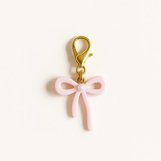 Thin Pink Bow Kindle Charm