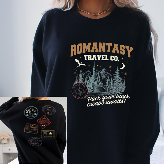 Romantasy Travel Co. Front & Back Sweathirt