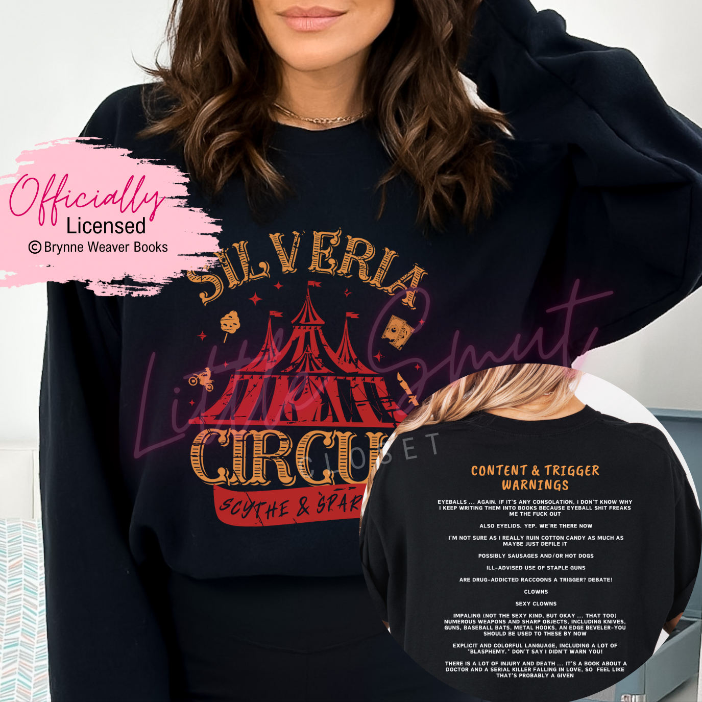 Officially Licensed Brynne Weaver Trigger Warning Scythe & Sparrow Sweatshirt