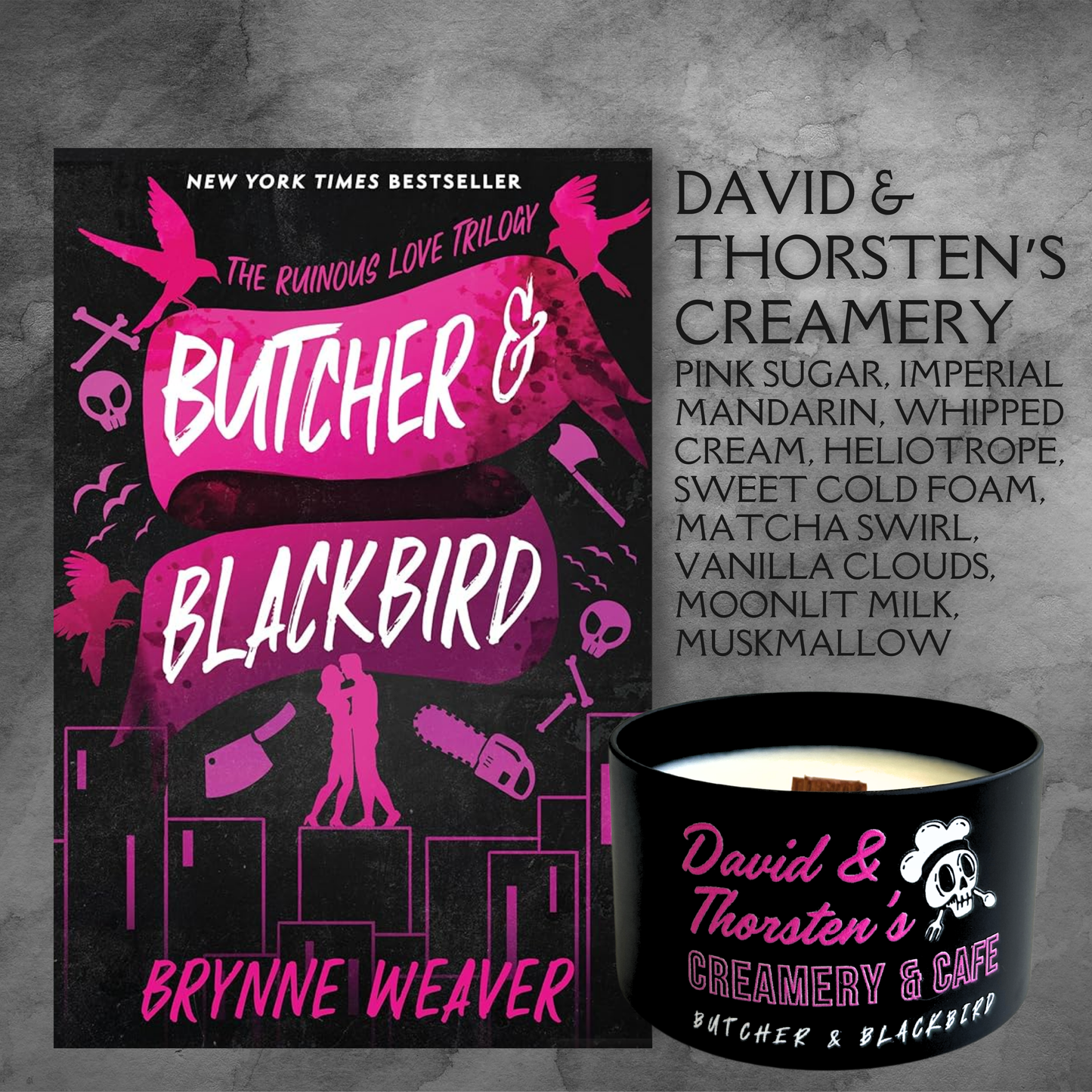 Officially Licensed Ruinous SWEETS Trilogy Candle Set Brynne Weaver 9 oz