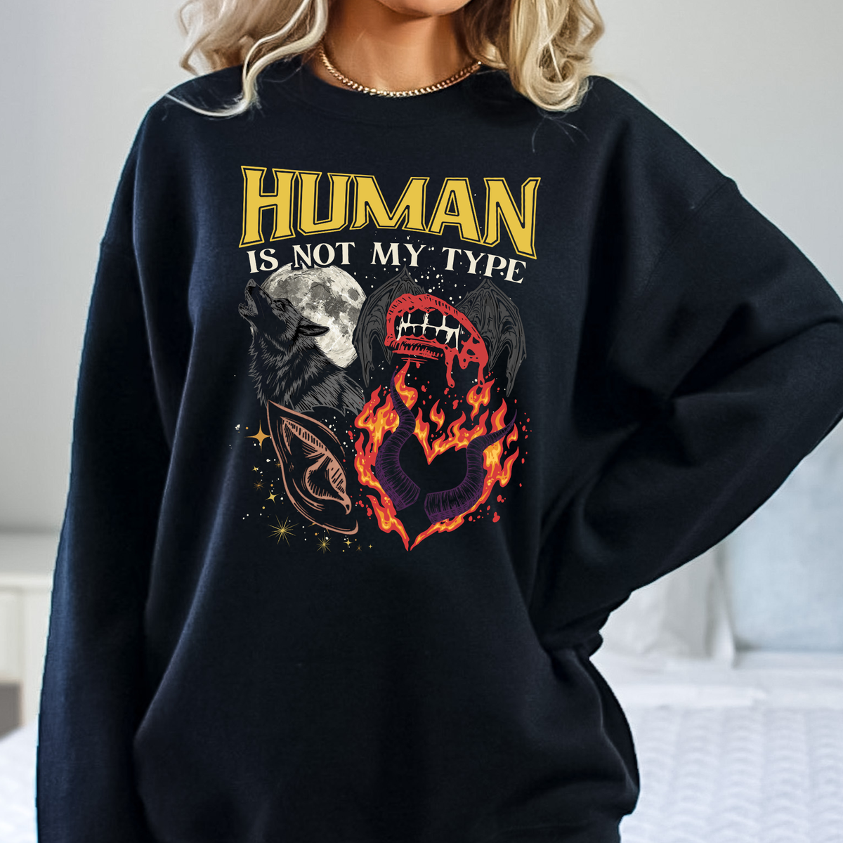 Human Is Not My Type Romantasy Sweatshirt