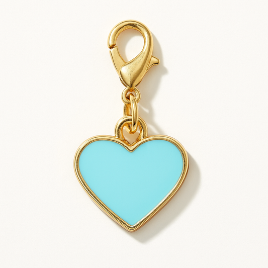 Blue Heart Kindle Charm