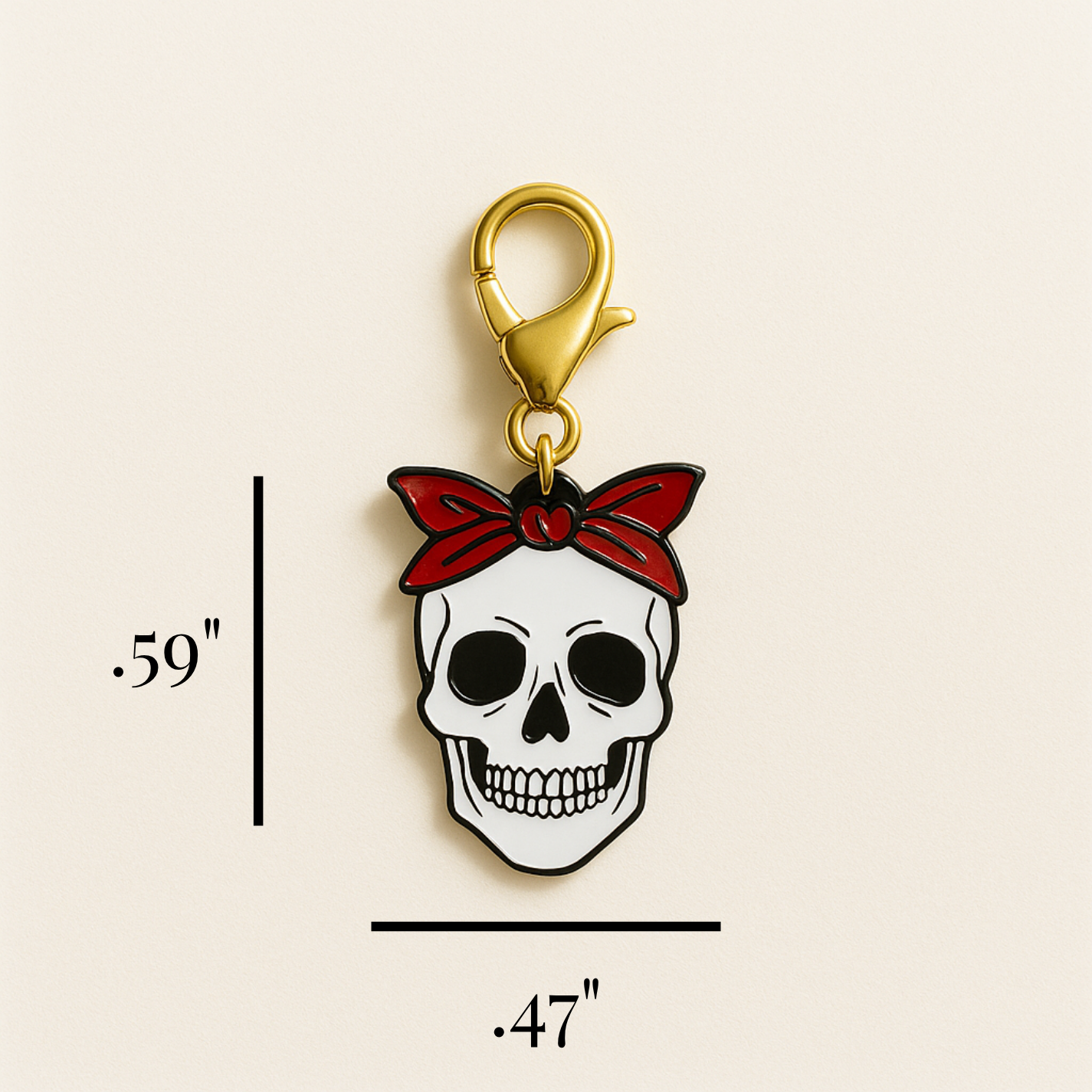 Skull Bandana Kindle Charm