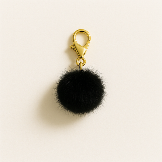 Black Pom Pom Kindle Charm