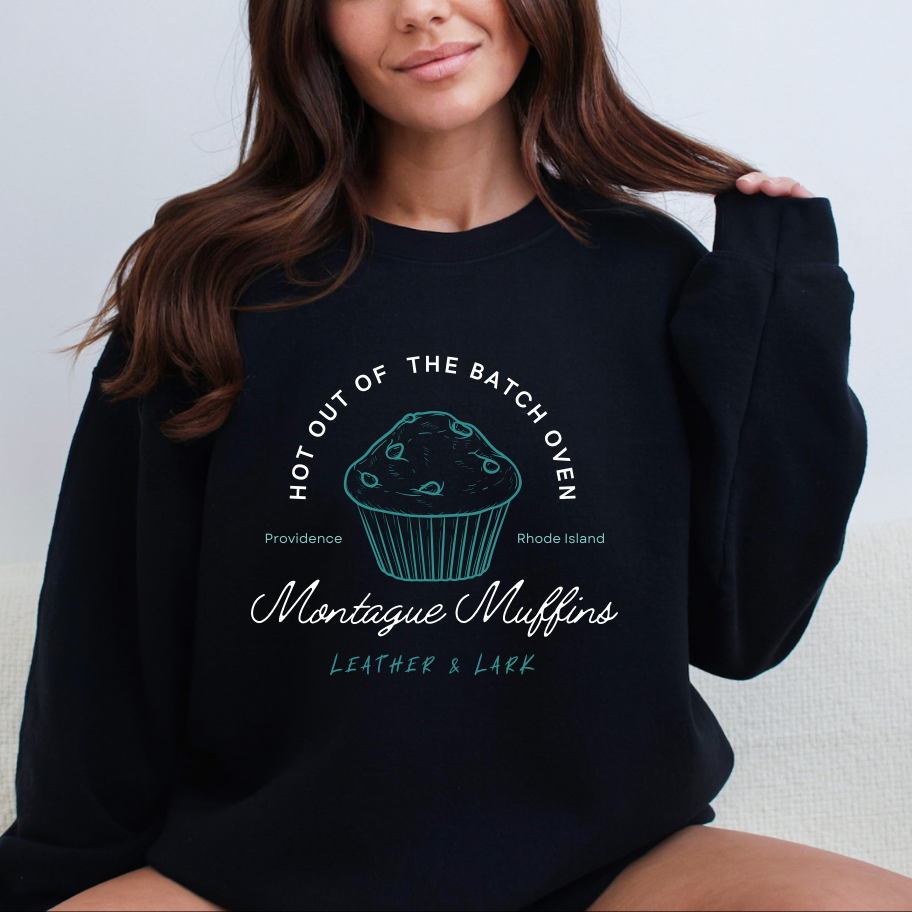 Officially Licensed Brynne Weaver Leather and Lark Montague Muffins Sweatshirt