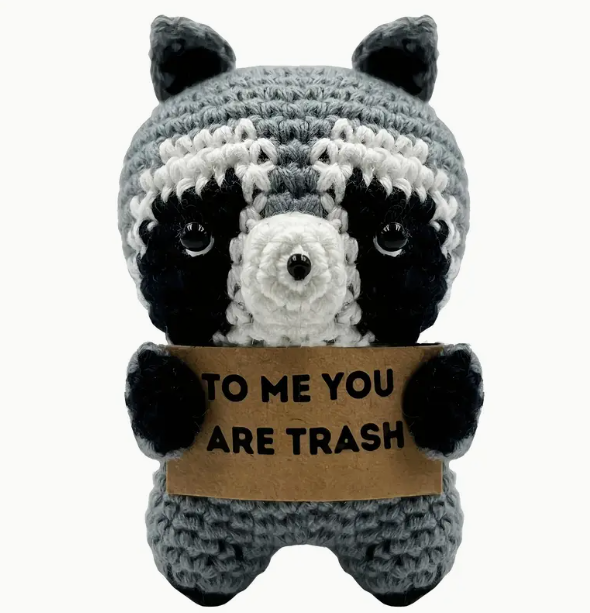 Trash Reader Raccoon Bookshelf Decor
